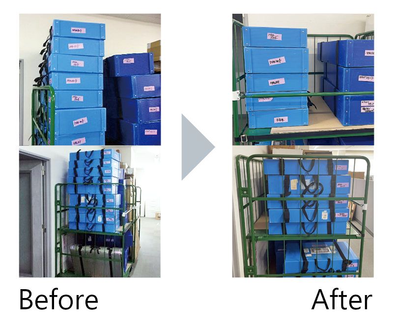 Measure to prevent rack load from collapsing