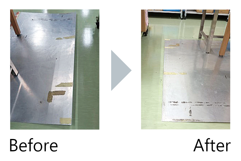 Repair of steel floor panel