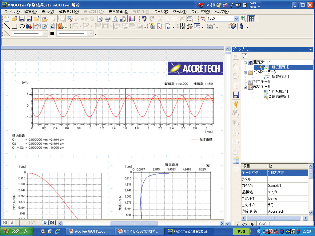 Roughness analysis function (ACCTee)