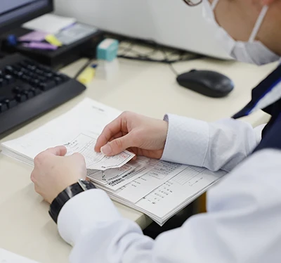障がい者の方が働いている様子