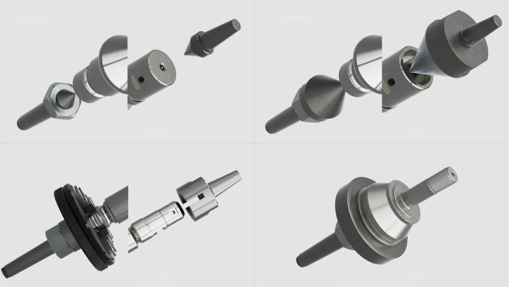 光学式シャフト測定機向けアクセサリ 各種治具(センタ・テーブル・チャック・バイス)